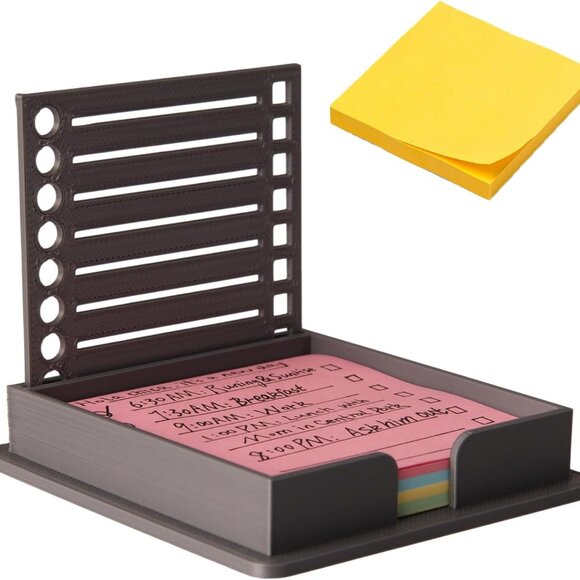 Sticky Note Holder Compatible with Post It Notes, 3x3 Sticky Pads Dispenser with - Picture 1 of 7
